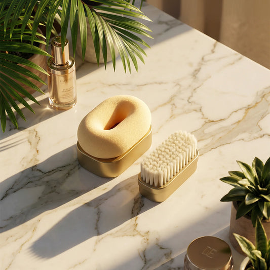 PureCare Embouts de soin – Éponge exfoliante & Brosse nettoyante