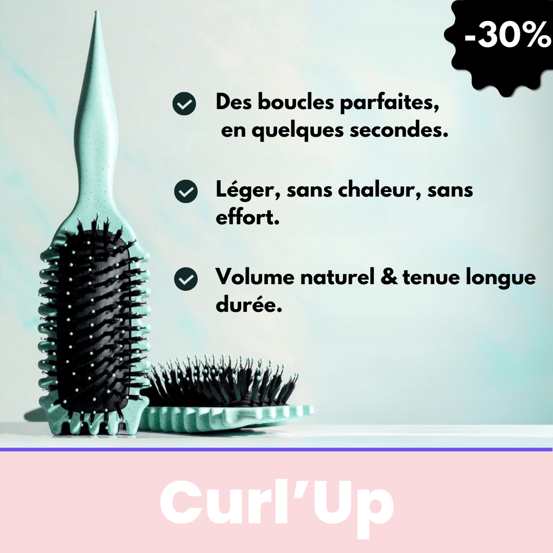 Curl'Up : Votre Brosse à cheveux pour des Boucles Glamour et Naturelles ! - Keejoa