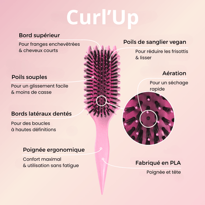 Curl'Up : Votre Brosse à cheveux pour des Boucles Glamour et Naturelles ! - Keejoa